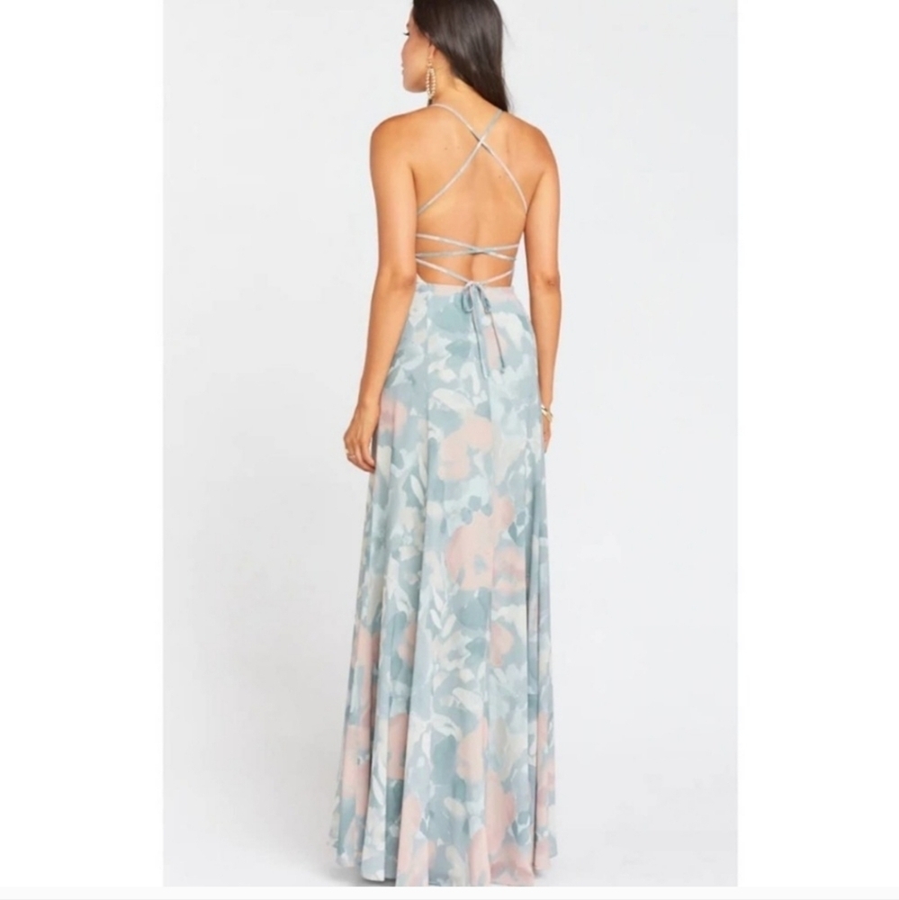 Show Me‎ Your Mumu Godshaw Goddess Gown In Sage I Do Floral Dress - Picture 5 of 14